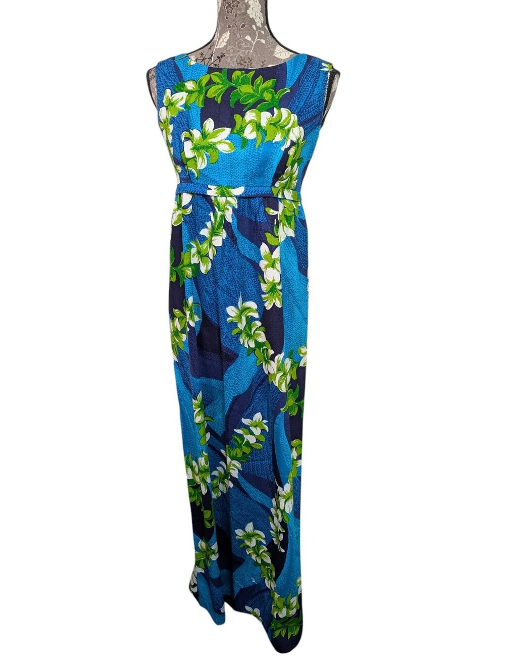 Vintage Karen Ann made in Hawaii Barkcloth Dress